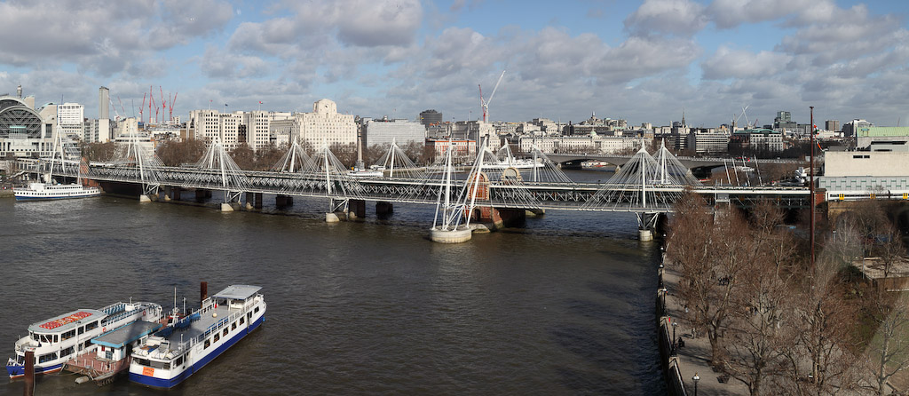 United Kingdom - London - London Eye - Hungerford Bridge